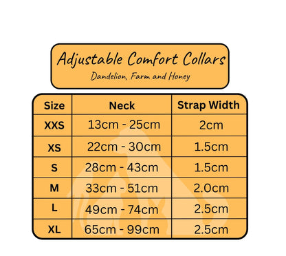 Adjustable Comfort Collar in HONEY | Fashionable Pet Collar | Pookie Pets