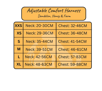 Adjustable Comfort Harness: HONEY