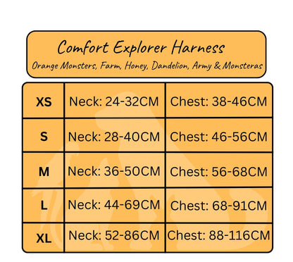 Comfort Explorer Harness in FARM - Functional and Durable Cat Harness - Pookie Pets