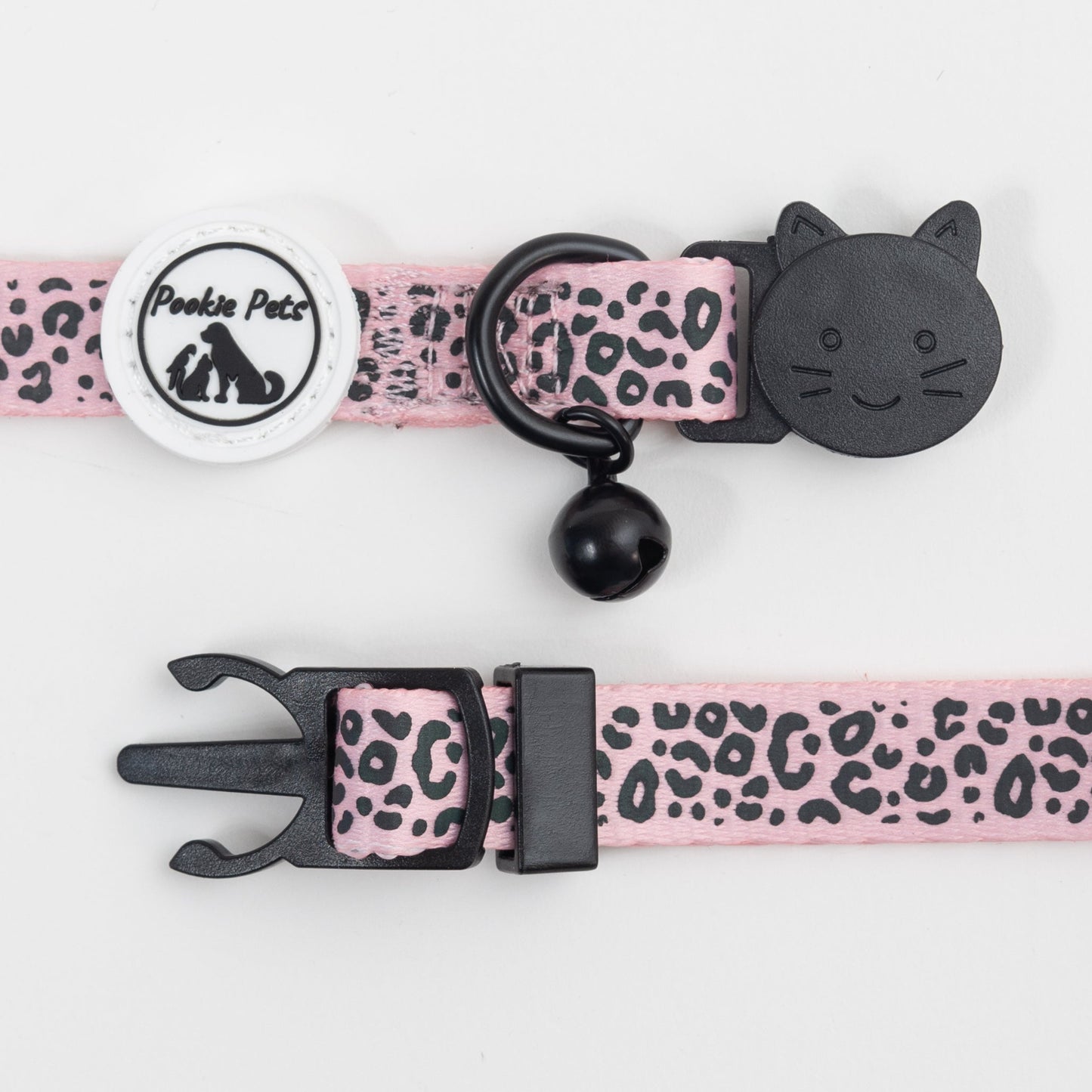 Reflective Comfort Cat Collar with Leopard Print by Pookie Pets