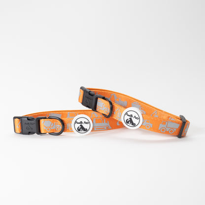 Truck-themed Reflective Adjustable Comfort Collar | Dog collars by Pookie Pets