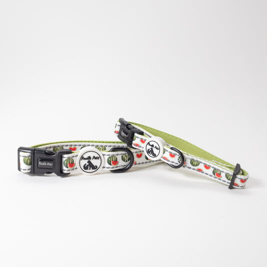 Vibrant & Adjustable Comfort Collar in Watermelon Design by Pookie Pets 