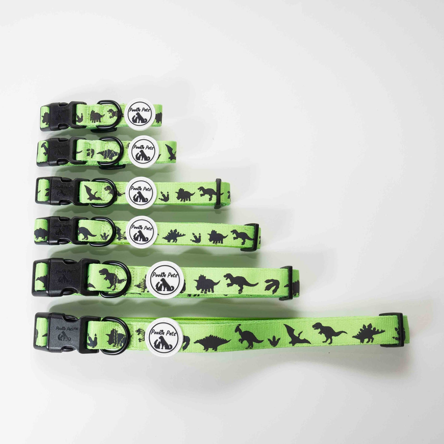 Dinosaur-themed Reflective Adjustable Comfort Collar - Pookie Pets