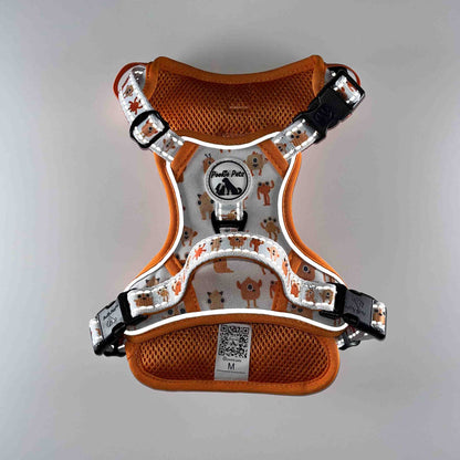 Comfort Explorer Harness in ORANGE MONSTERS - Vibrant and Secure Cat Harness